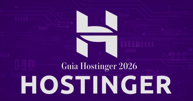 Infográfico sobre a melhor hospedagem de sites 2026 mostrando a plataforma Hostinger para afiliados.